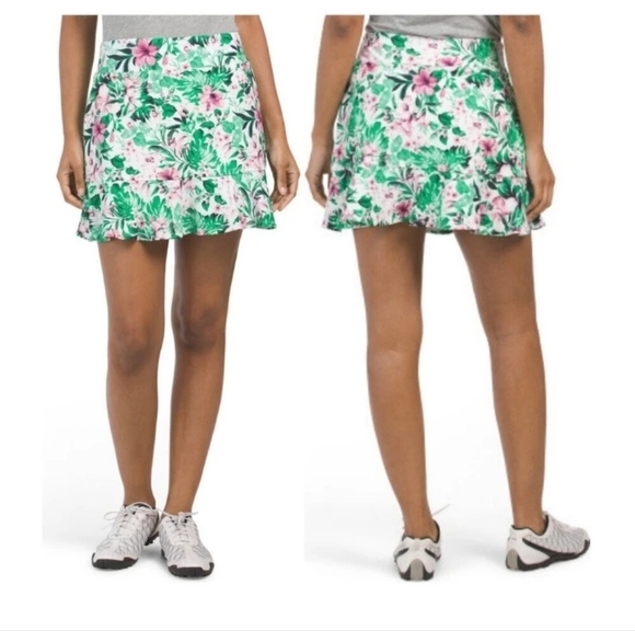 Tommy Bahama printed Flounce ruffle hem Golf skirt skort, size XL - Picture 8 of 8